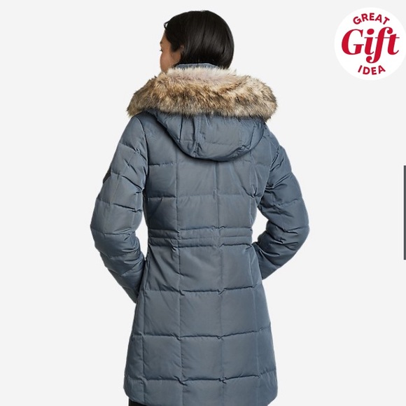 Eddie Bauer Down Parka 
Size: Medium Tall
Color: Champagne, metallic taupe - Picture 14 of 14